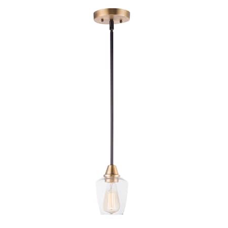 Maxim Lighting Goblet 1-Light 4.75" Wide Bronze / Antique Brass Pendant Light 96120CLBZAB